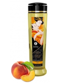 Массажное масло для тела с ароматом персика Stimulation - 240 мл. - Shunga - купить с доставкой в Краснодаре