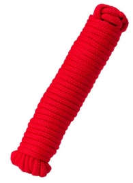 Красная текстильная веревка для бондажа - 1 м. - Штучки-дрючки - купить с доставкой в Краснодаре
