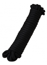 Черная текстильная веревка для бондажа - 1 м. - Штучки-дрючки - купить с доставкой в Краснодаре
