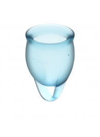 Набор голубых менструальных чаш Feel confident Menstrual Cup - Satisfyer - купить с доставкой в Краснодаре