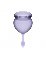 Набор фиолетовых менструальных чаш Feel good Menstrual Cup - Satisfyer - купить с доставкой в Краснодаре