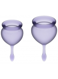 Набор фиолетовых менструальных чаш Feel good Menstrual Cup - Satisfyer - купить с доставкой в Краснодаре