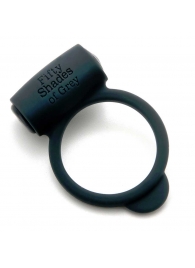 Темно-серое эрекционное кольцо Vibrating Love Ring с вибрацией - Fifty Shades of Grey - в Краснодаре купить с доставкой