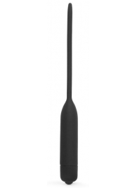 Черный уретральный виброплаг Silicone Vibrating Urethral Dilator - 21 см. - Lovetoy - купить с доставкой в Краснодаре