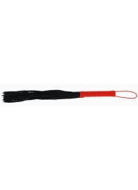 Черная плеть-флогер с красной ручкой - Джага-Джага - купить с доставкой в Краснодаре
