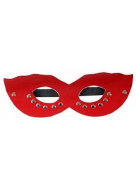 Красная маска CLASSIC с заклёпками - Eroticon - купить с доставкой в Краснодаре