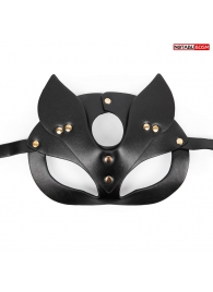 Черная игровая маска с ушками - Notabu - купить с доставкой в Краснодаре