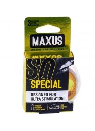 Презервативы с точками и рёбрами в пластиковом кейсе MAXUS Special - 3 шт. - Maxus - купить с доставкой в Краснодаре