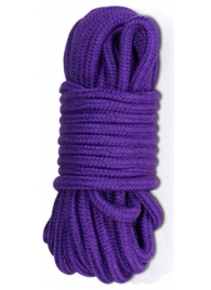 Фиолетовая верёвка для любовных игр - 10 м. - Lovetoy - купить с доставкой в Краснодаре