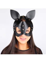 Черная маска с ушками и заклепками - Notabu - купить с доставкой в Краснодаре