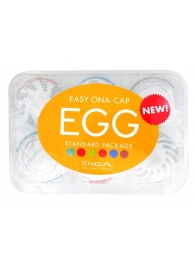 Набор из 6 мастурбаторов Tenga EGG Easy Beat с различным рельефом - Tenga - в Краснодаре купить с доставкой