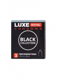 Черные презервативы LUXE Royal Black Collection - 3 шт. - Luxe - купить с доставкой в Краснодаре