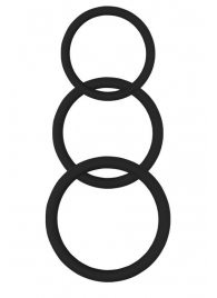 Набор из 3 черных эрекционных колец Magnum Force Cock Ring - Chisa - в Краснодаре купить с доставкой