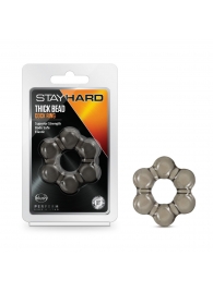 Дымчатое эрекционное кольцо Stay Hard Thick Bead Cock Ring - Blush Novelties - в Краснодаре купить с доставкой