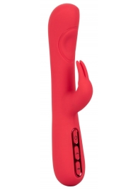 Розовый вибромассажер-кролик Throb Pulse - 21,5 см. - California Exotic Novelties