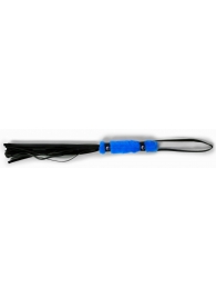 Черный флогер с синей ручкой - 28 см. - Джага-Джага - купить с доставкой в Краснодаре