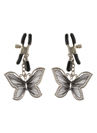 Зажимы на соски с бабочками Butterfly Nipple Clamps - Pipedream - купить с доставкой в Краснодаре