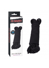 Хлопковая черная верёвка для любовных игр Mini Silk Rope - 10 м. - Chisa - купить с доставкой в Краснодаре