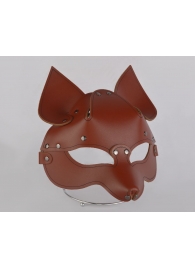 Коричневая кожаная маска  Лиса - Sitabella - купить с доставкой в Краснодаре