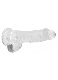 Прозрачный фаллоимитатор Realrock Crystal Clear 7 inch - 19 см. - Shots Media BV