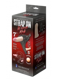Реалистичный страпон Woman Midi с вагинальной пробкой - 19 см. - LOVETOY (А-Полимер) - купить с доставкой в Краснодаре