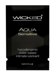 Мягкий лубрикант на водной основе WICKED AQUA Sensitive - 3 мл. - Wicked - купить с доставкой в Краснодаре