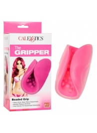 Розовый рельефный мастурбатор Beaded Grip - California Exotic Novelties - в Краснодаре купить с доставкой