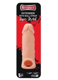 Телесная насадка EXTENDER WITH BALL STRAP 5.5 - 14 см. - Dream Toys - в Краснодаре купить с доставкой