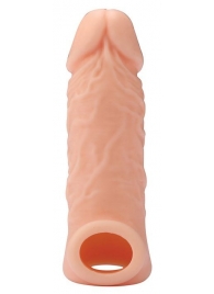 Телесная насадка EXTENDER WITH BALL STRAP 5.5 - 14 см. - Dream Toys - в Краснодаре купить с доставкой