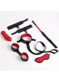 Черно-красный эротический набор из 7 предметов - Сима-Ленд - купить с доставкой в Краснодаре