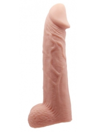Телесная реалистичная насадка-удлинитель на пенис - 21 см. - Baile - в Краснодаре купить с доставкой