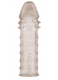 Дымчатая удлиняющая насадка на пенис Extra Texture Sleeve - 16,2 см. - Chisa - в Краснодаре купить с доставкой