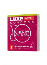 Презервативы с ароматом вишни LUXE Royal Cherry Collection - 3 шт. - Luxe - купить с доставкой в Краснодаре