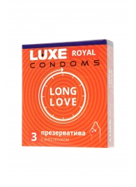 Презервативы с продлевающим эффектом LUXE Royal Long Love - 3 шт. - Luxe - купить с доставкой в Краснодаре