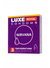 Презервативы с увеличенным количеством смазки LUXE Royal Nirvana - 3 шт. - Luxe - купить с доставкой в Краснодаре