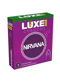 Презервативы с увеличенным количеством смазки LUXE Royal Nirvana - 3 шт. - Luxe - купить с доставкой в Краснодаре