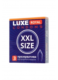 Презервативы увеличенного размера LUXE Royal XXL Size - 3 шт. - Luxe - купить с доставкой в Краснодаре