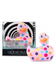 Розовый вибратор-уточка I Rub My Duckie 2.0 Happiness в разноцветный горох - Big Teaze Toys - купить с доставкой #SOTBIT_REGIONS_UF_V_REGION_NAME#
