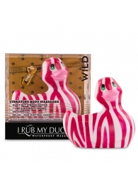 Вибратор-уточка I Rub My Duckie 2.0 Wild с розово-белым анималистическим принтом - Big Teaze Toys - купить с доставкой #SOTBIT_REGIONS_UF_V_REGION_NAME#