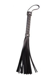 Черная многохвостая плеть Pleasure Whip - 46 см. - Chisa - купить с доставкой в Краснодаре