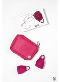 Набор из 2 малиновых менструальных чаш Peony - Lola Games - купить с доставкой в Краснодаре