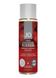 Лубрикант на водной основе с ароматом клубники JO Flavored Strawberry Kiss - 60 мл. - System JO - купить с доставкой в Краснодаре