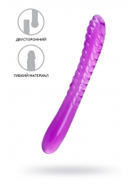 Фиолетовый двусторонний фаллоимитатор Frica - 23 см. - A-toys