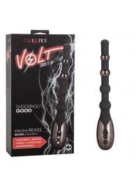 Черный анальный электростимулятор Volt Electro-Beads - 23,5 см. - California Exotic Novelties - купить с доставкой в Краснодаре