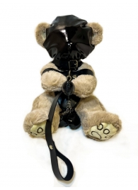 Оригинальный плюшевый мишка в маске и наручниках - БДСМ Арсенал - купить с доставкой в Краснодаре