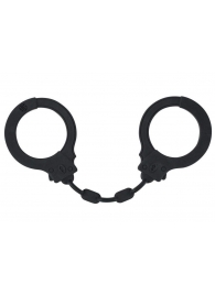Черные силиконовые наручники Suppression - Lola Games - купить с доставкой в Краснодаре