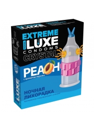 Стимулирующий презерватив  Ночная лихорадка  с ароматом персика - 1 шт. - Luxe - купить с доставкой в Краснодаре