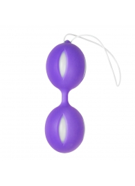 Фиолетовые вагинальные шарики Wiggle Duo - Easy toys