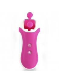 Розовый оросимулятор Clitella со сменными насадками для вращения - FeelzToys
