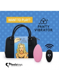 Розовый вибромассажер в трусики с пультом ДУ Panty Vibe Remote Controlled Vibrator - FeelzToys